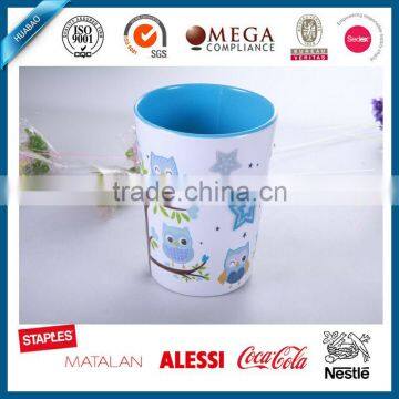 BPA Free juice Cups - two tone Melamine drink Cup Set with blue and pink color, color changing drinking cup