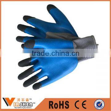 Safety nitrile coated nylon gloves latex palm coated work gloves