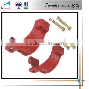 Customized drawing manufacturing foundry cast iron pipe clamp