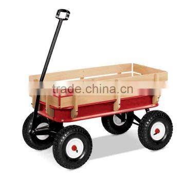 American style kid's wagon with wooden sides