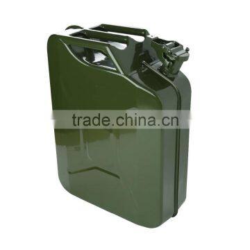 5 Gallon Jerry Can Gas Fuel Steel Green NATO Style 20L Storage Tank W/Spout photo-2