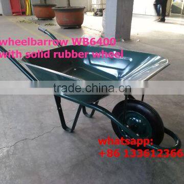 WB6400 Construction Wheelbarrow With Ball Bearing Solid Wheel photo-3