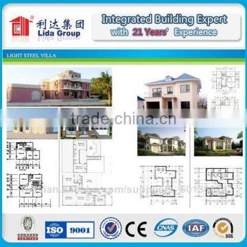 luxury anti-seismic light steel prefab house prefabricated villa