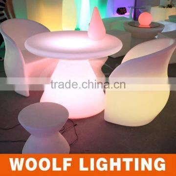 Color Changing Glow Dinner Table LED Restaurant Furniture