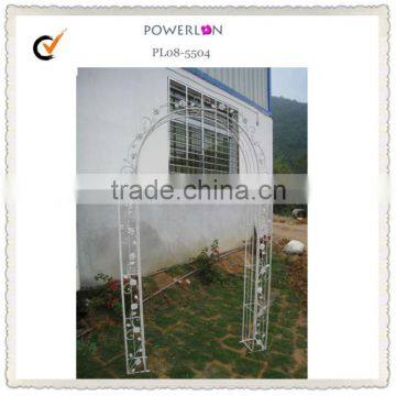 Ornate White Metal Wire Garden Arch photo-5