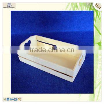 High Quality Heart Carving Fruit Vegetable Plywood Crate Tray photo-2