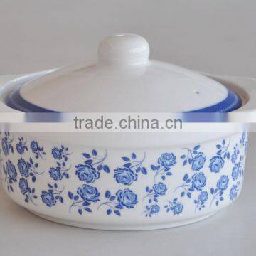 2-tone Solid Color Stoneware Soup Bowl With Glass Lid photo-4