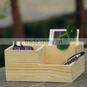 Eco-friendly Custom Unfinished Desktop Wooden Pen Holder photo-5