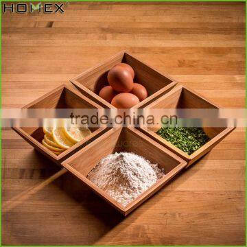 Flexible use bamboo serving bowl for kitchen Homex-BSCI