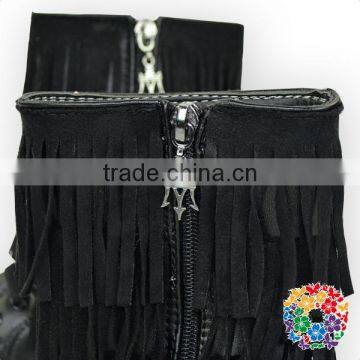 Wine Burgundy Fringe Girl's Winter Boots photo-5