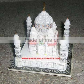 White Marble Taj Mahal Model Replica, Marble Taj Mahal