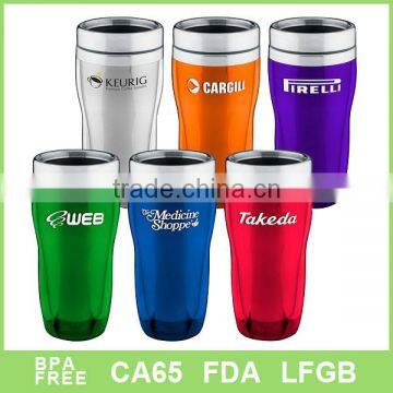 BPA free stainless steel coffee mug with sliding lid