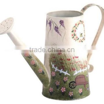 Vintage High Quality Home Decoration/Metal Flower Milk Pot/ Zinc Flower Planter/ Metal Flower Watering Can