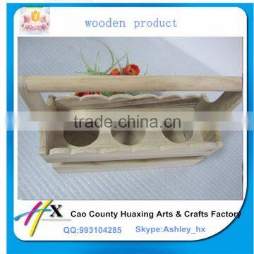 Wood Wine Box Can Hold 3 Bottles/customized Wholesale Wooden Wine Box