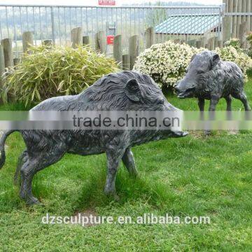 Famous Cast Brass Wild Boar Sculpture for Sale Garden Decoration photo-2