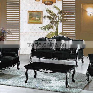 Newest Antique Silver Foil Sectional Ktv Fabric Sofa Set