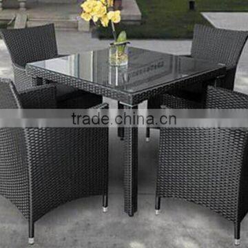 Outdoor wicker set for balcony and rattan table with chairs AE5009