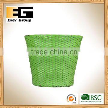 Circular Woven Flowerpot With PVC Linner/ Storage Basket photo-2