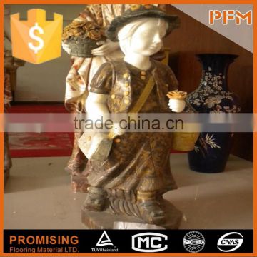 2015 hot sale natural wholesale hand carved Child marble statue