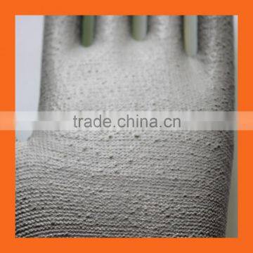 EN 388 4543 Hi VIZ Green UHMWPE Liner PU Coating Cut Resistant Gloves,Cool Breathable Garden Gloves photo-3