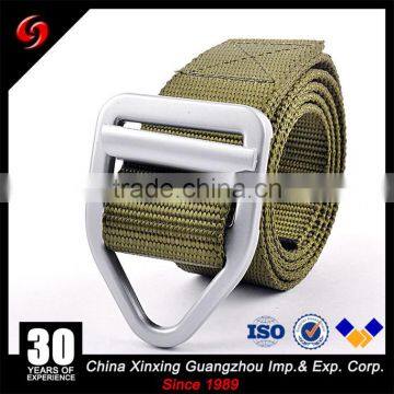 Military heavy duty belt with zinc alloy buckle and high strength polyester nylon ribbon for army mountaineering.