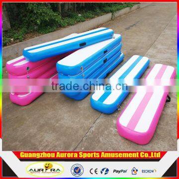 High Quality DWF Pink Or Blue Color Inflatable Air Mat / Inflatable Air Gymnastics Balance Beam For Sale