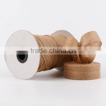 Cheap 25mm wired burlap ribbon