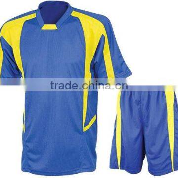 Blue-yellow soccer uniform