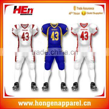 Hongen apparel Fully sublimated easeful latest american football jersey