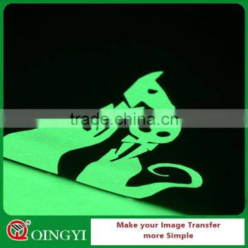 Qingyi new design grow in dark heat transfer vinyl for tshirts