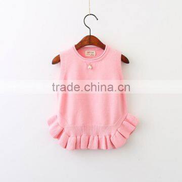 Korean Style Sweater Loose Knitted Vests Patterns for Children Girl photo-3