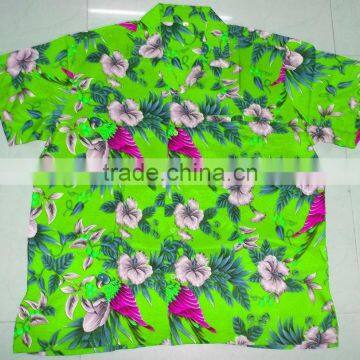 Bright Color Macau Parrot Print Hawaiian Shirts photo-5