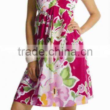 Ladies chiffon floral print dresses