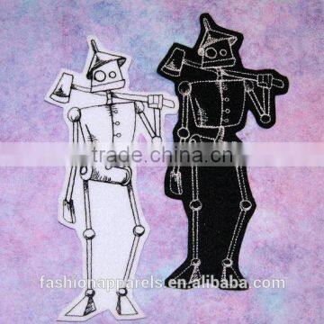 Custom High Quality Embroidered Creative Skulls Couples Patch for Clothes Embroidery Patch Made in China Choose Size/color photo-5