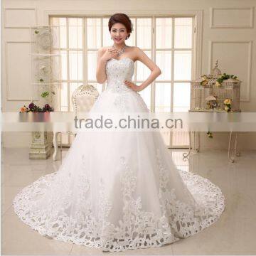 Wholesale Bridal Wedding Dress 2016 New Korean Version Sweet Elegant Princess Tail Wedding photo-3
