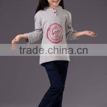 boutique girls garments custom design print for outside sweater