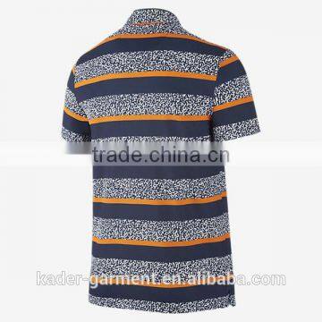 Wholesale Short Sleeve 100% Cotton Mens Polo Shirts With Highlight Stripe photo-6