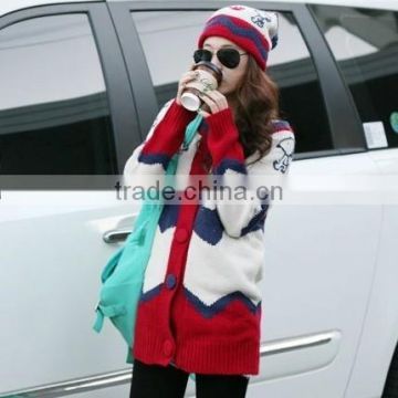 2014 Style elegant wool blend knitting sweater for lady