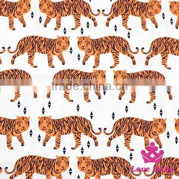 BL331-356 Lovebay Wholesale FAUX SUEDE Printed Tiger Fabric Suit Make Kinds Of Baby Clothing