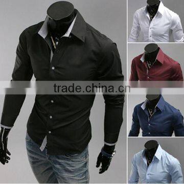 Wholesale Walson D46511a 2015 Long Sleeve Cheap Casual Shirts Wholesale Cotton Fashion Men Dress Shirt Plus Size Mens Shirts Qu photo-2