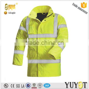 hi vis waterproof jacket 300D oxford pu coated raincoat