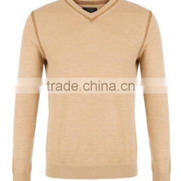 Men's Formal V-neck Plain School Uniform Pullover Sweater With Custom Wholesale photo-2