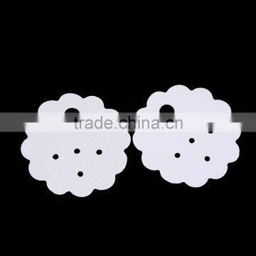 Paper Jewelry Display Card Flower White 4.3cm(1 6/8") x 4.3cm(1 6/8"), 1 Piece photo-3
