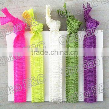 custom color ruffle elastic ruched hair tie