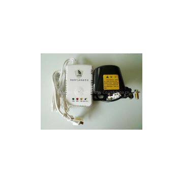 Home gas leak detector with mechanical valve