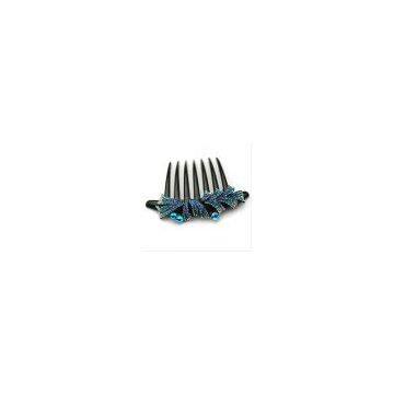 Individual Rhinestone Blue Hair Comb