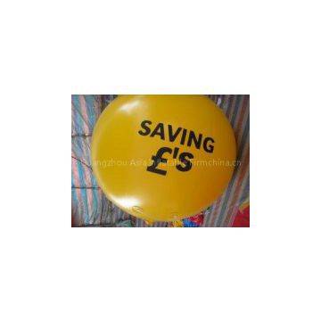 2m 0.18mm Pvc Yellow Brand Inflatable Helium Balloon For Advertising