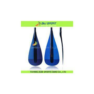 Blue Transparent Fiberglass Kids Paddle