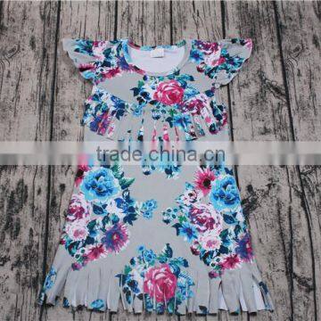 2017 newest cotton elegant flower dress girl baby designer clothes on promotion