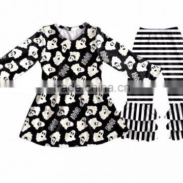 Wholesale Girls Boutique Outfits 2017 Kids Halloween Clothing Designer Pumpkin Appliqued Baby Clothes photo-2